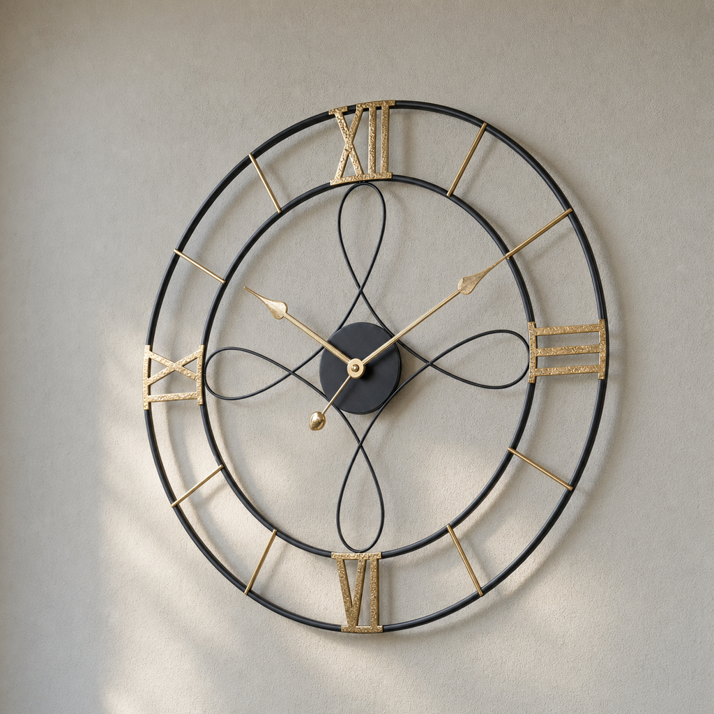 Wall Clock Vintage Roman Numerals