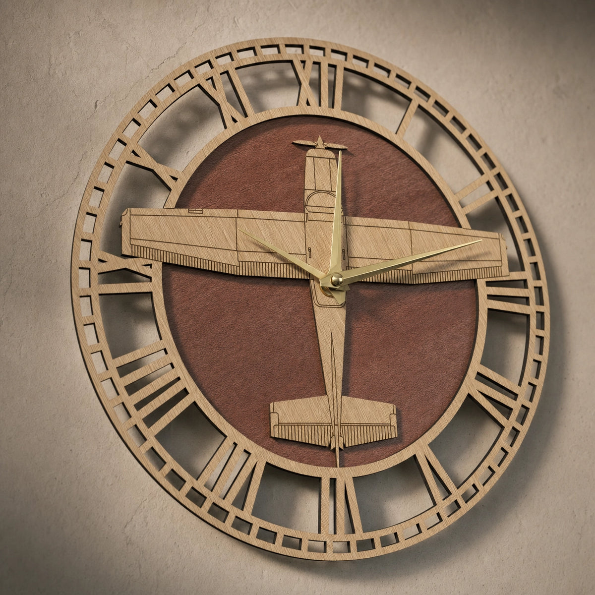 Modern Airplane Motif Wall Clock