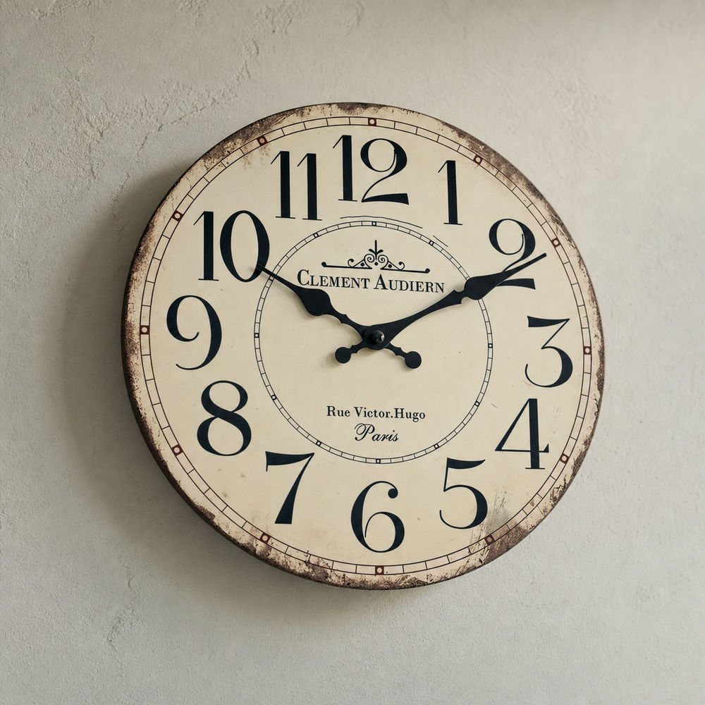Vintage French Style Silent Wall Clock