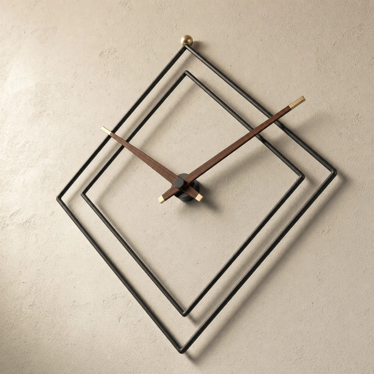 Large Geometric Wall Clock Silent Movement