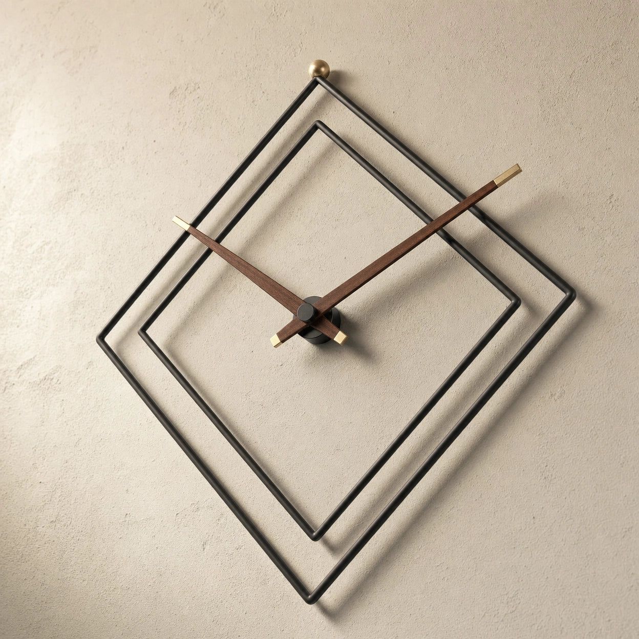 Large Geometric Wall Clock Silent Movement