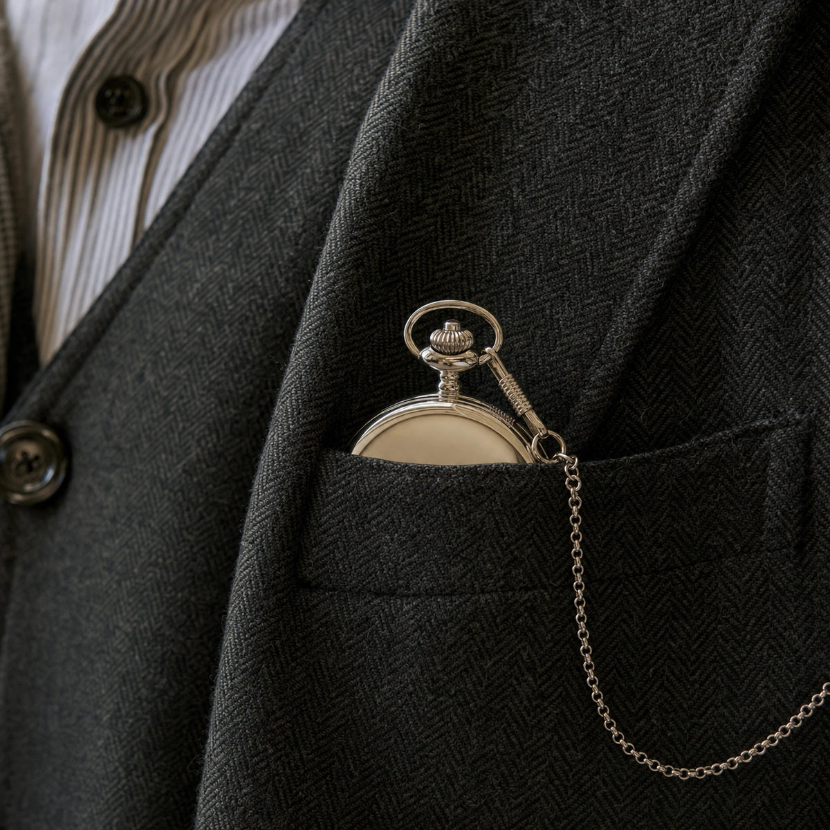 Vintage Open Face Mechanical Pocket Watch
