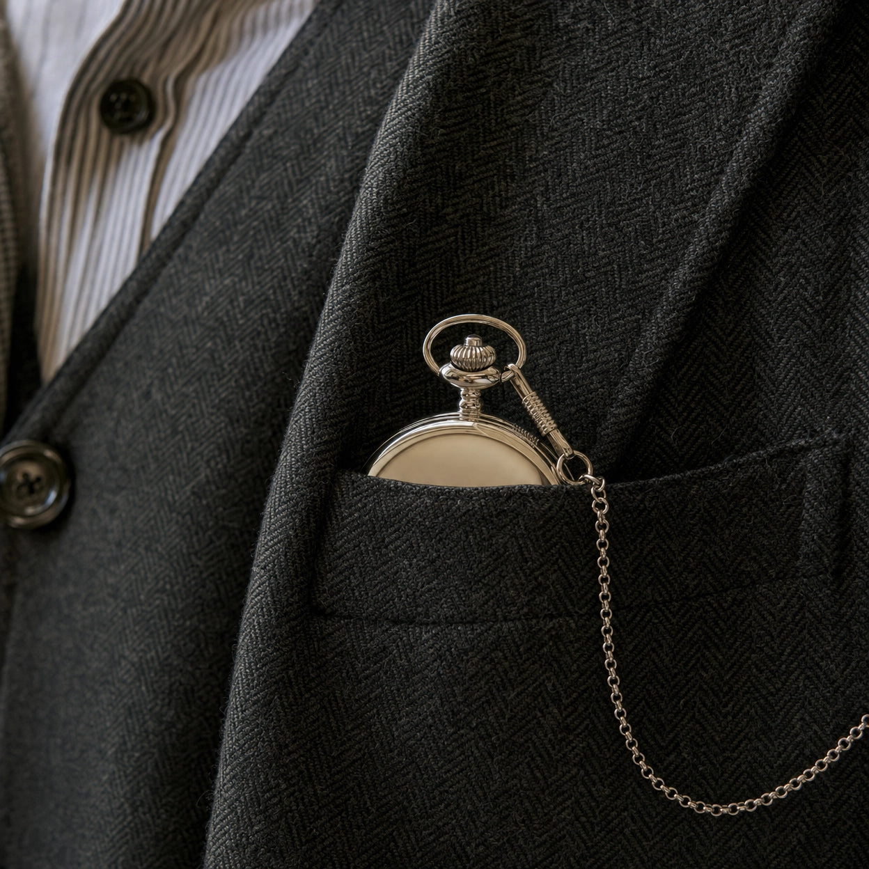Vintage Open Face Mechanical Pocket Watch