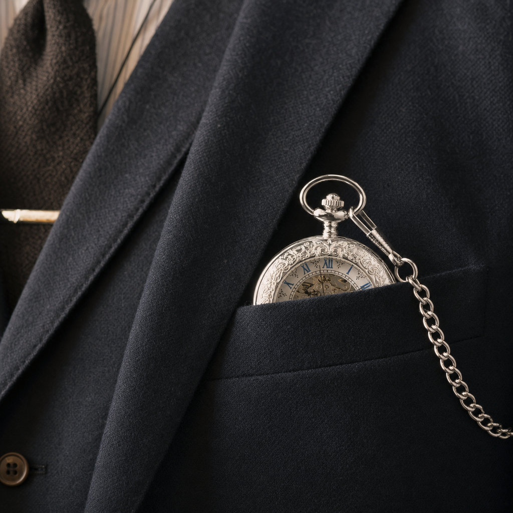 Skeleton Mechanical Pocket Watch For Him