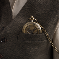 Vintage Quartz Open Face Pocket Watch