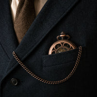Vintage Skeleton Pocket Watch Engraved