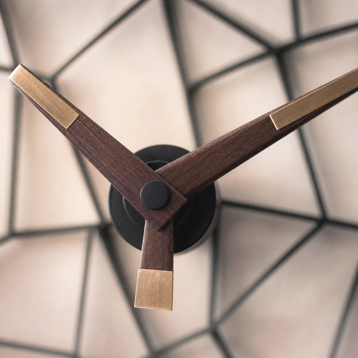 Large Geometric Wall Clock Silent Movement