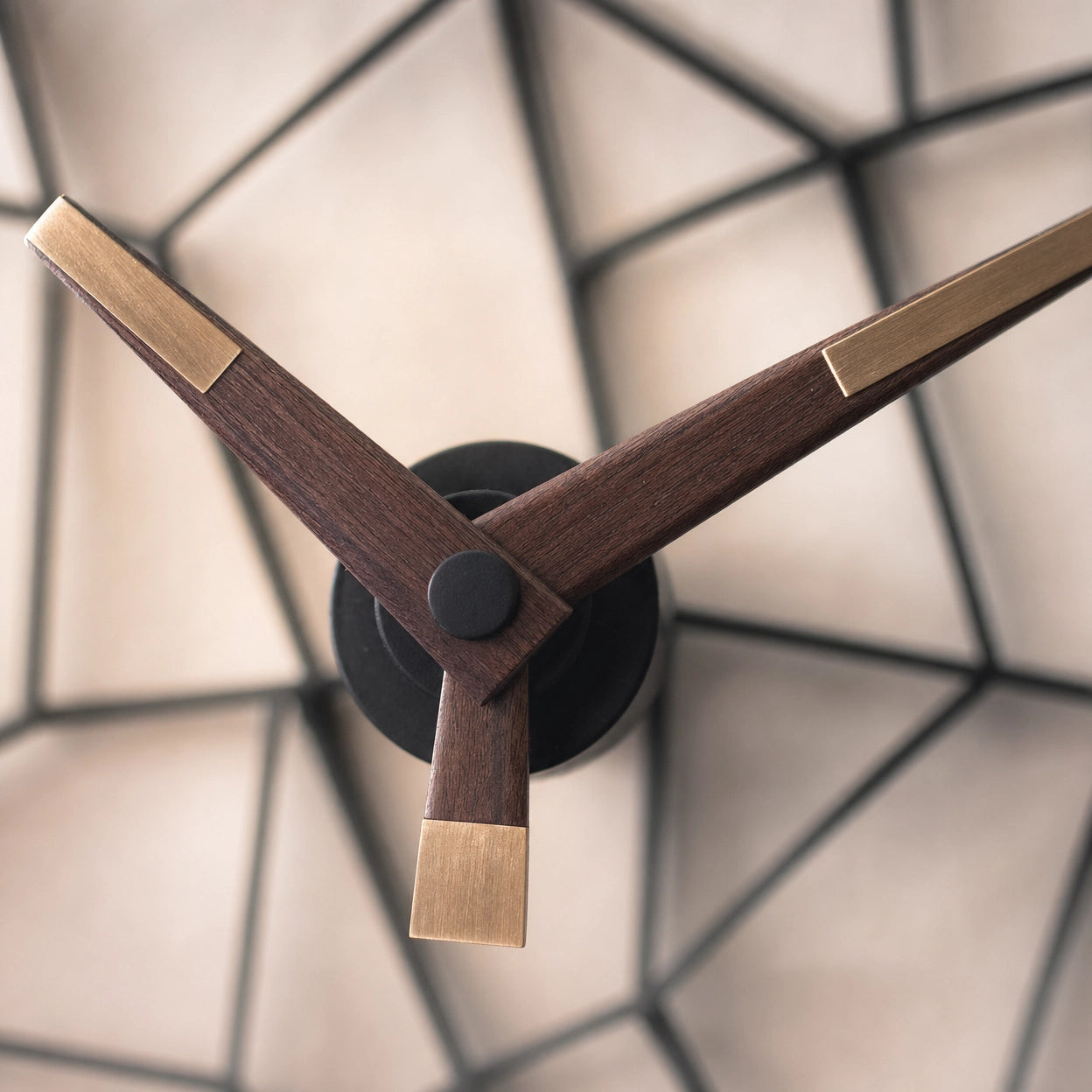 Large Geometric Wall Clock Silent Movement