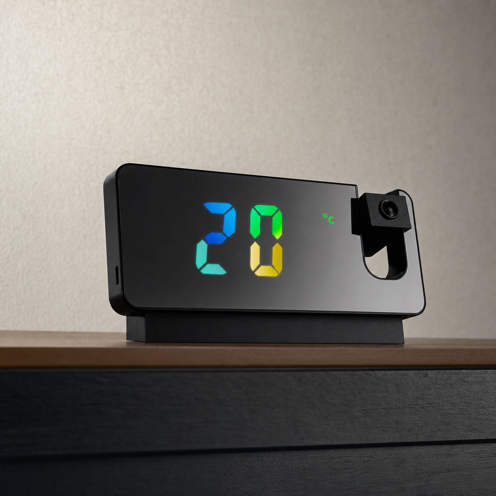 Alarm Clock 180 Degree Projector Display