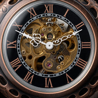 Vintage Skeleton Pocket Watch Engraved