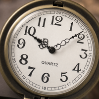 Vintage Quartz Open Face Pocket Watch