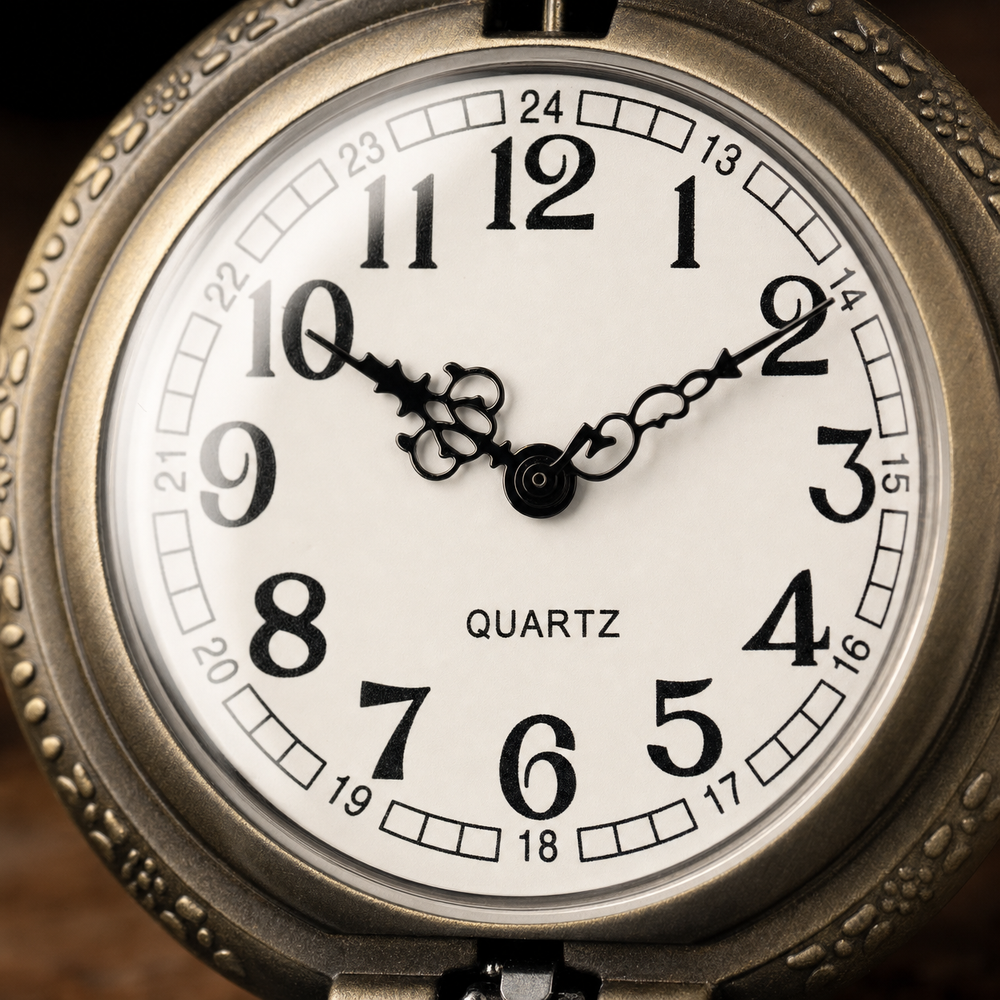 Vintage Mechanical Pocket Watch Open Face