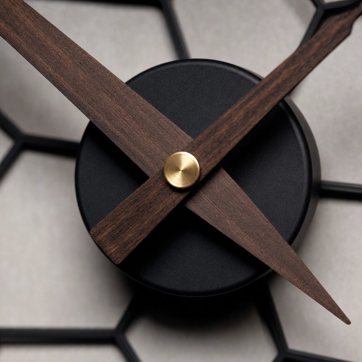 Large Geometric Wall Clock Silent Movement