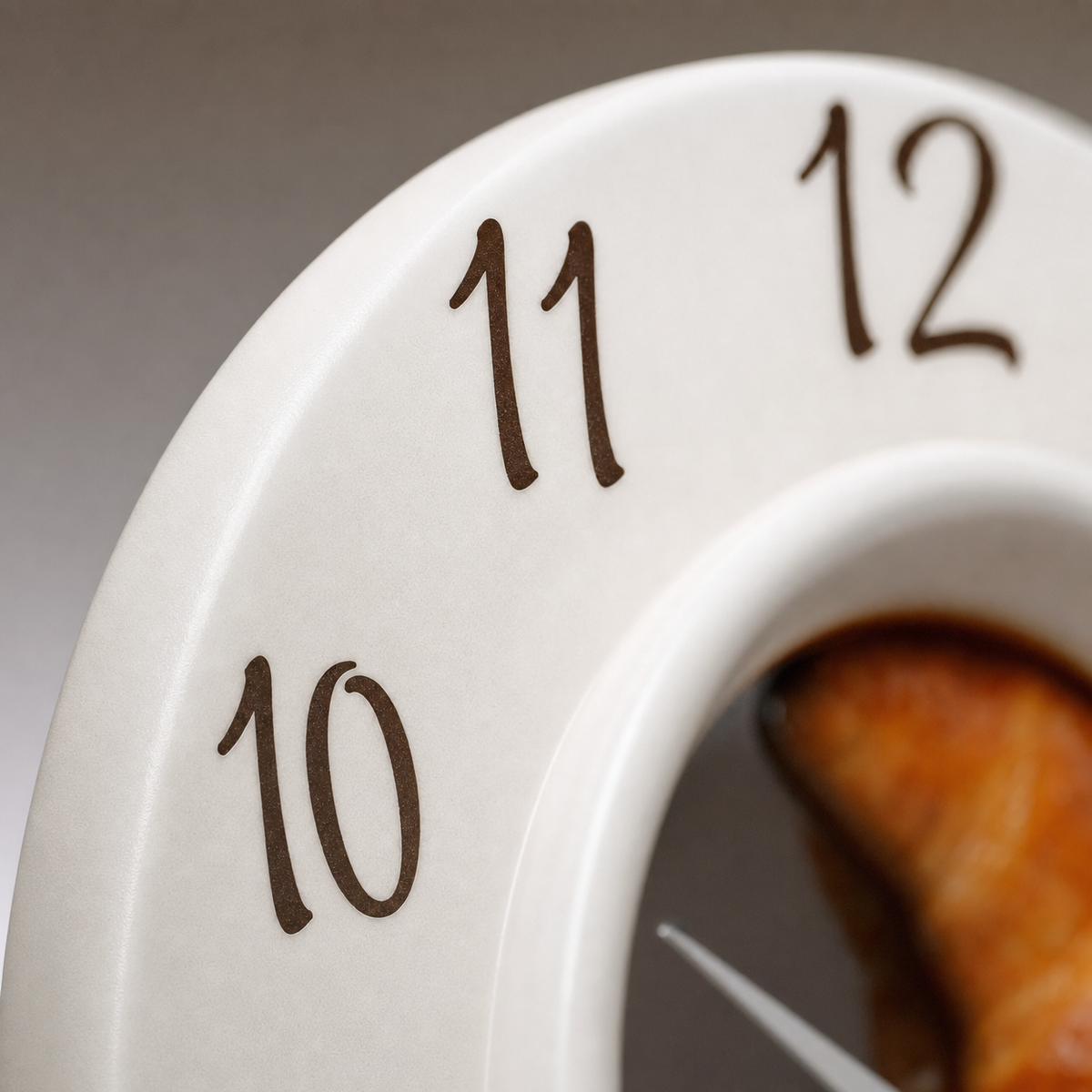 Kitchen Clock Coffee Cup Silent Movement