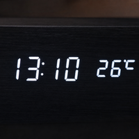 Wooden Digital Alarm Clock Multifunction