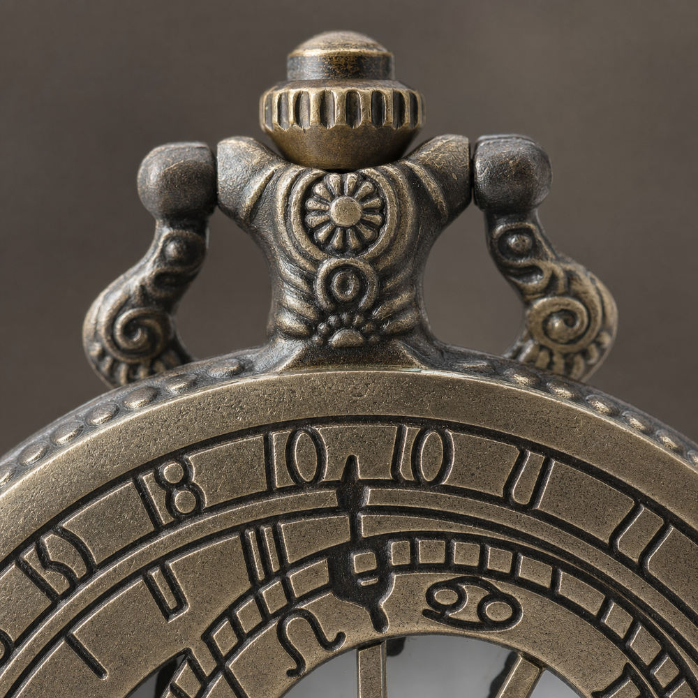 Vintage Astral Compass Skeleton Pocket Watch