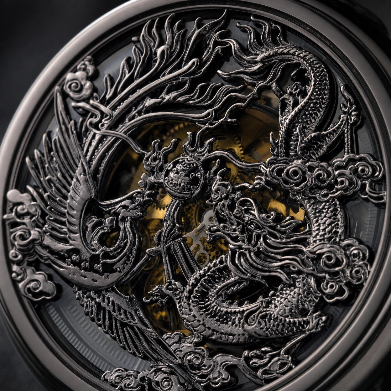 Steampunk Open Face Pocket Watch