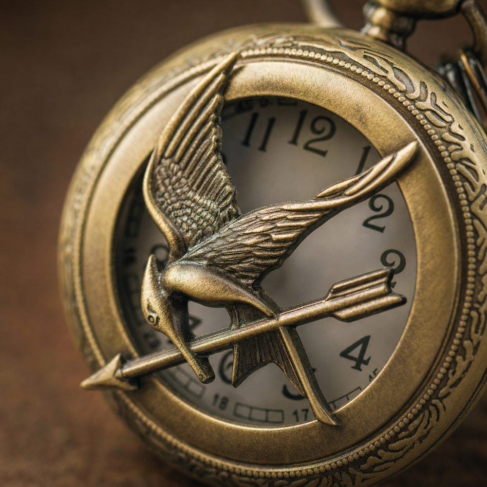 Vintage Quartz Open Face Pocket Watch