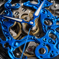 Skeleton Pocket Watch With Chain