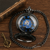 Skeleton Pocket Watch With Chain