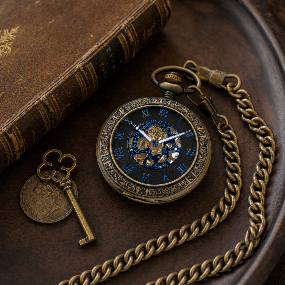 Hunter Case Pocket Watch Roman Numerals