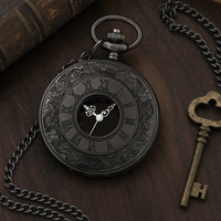 Pocket Watch Vintage Skeleton Exposed Gear