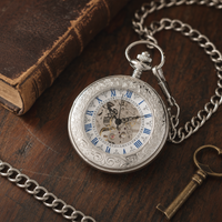 Skeleton Mechanical Pocket Watch For Him