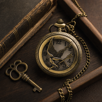 Vintage Quartz Open Face Pocket Watch