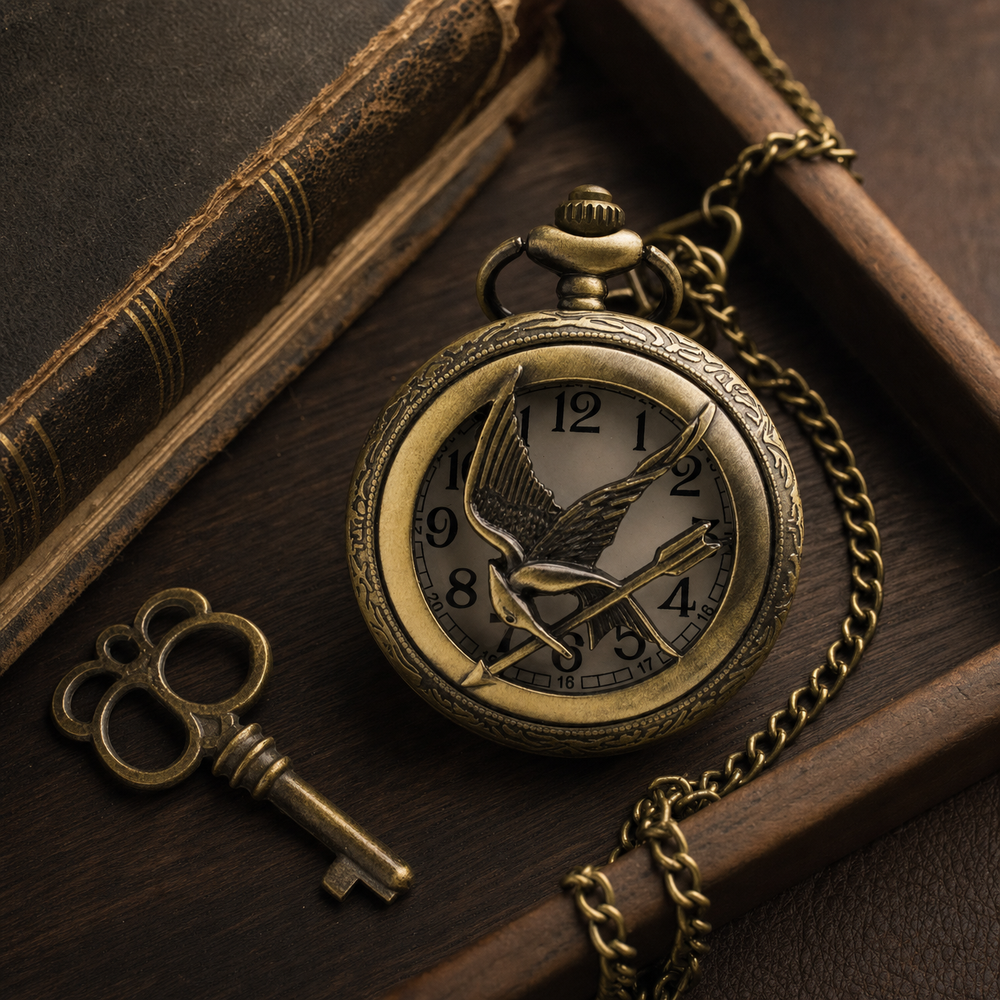 Vintage Quartz Open Face Pocket Watch