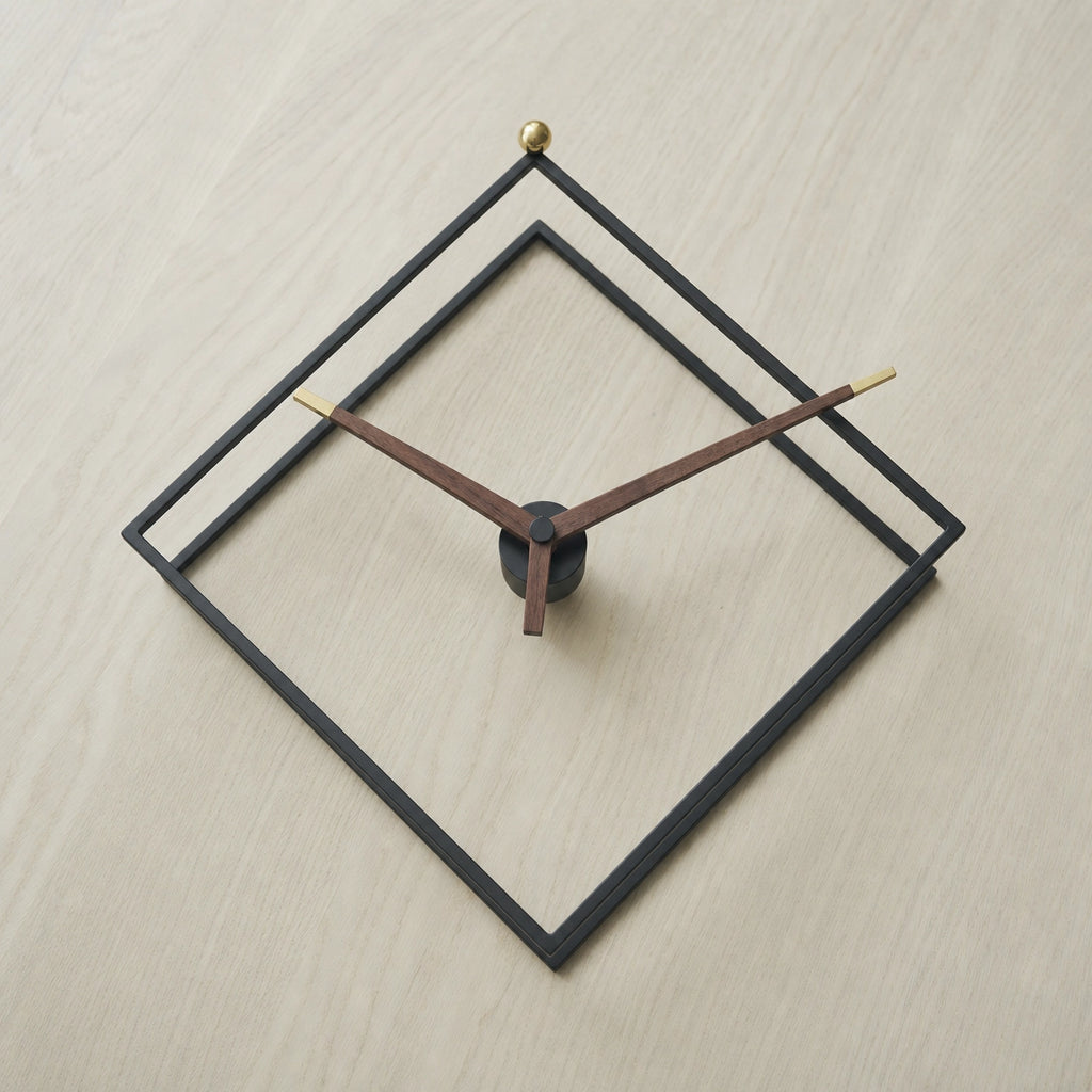 Large Geometric Wall Clock Silent Movement