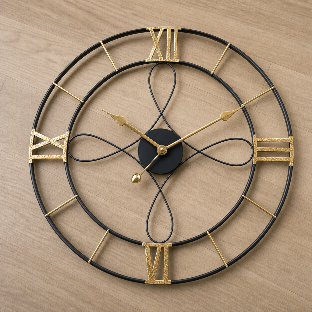 Wall Clock Vintage Roman Numerals