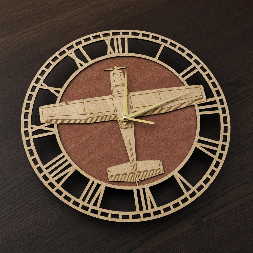 Modern Airplane Motif Wall Clock