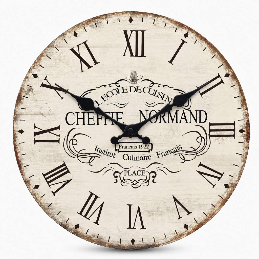 Vintage French Kitchen Clock Silent