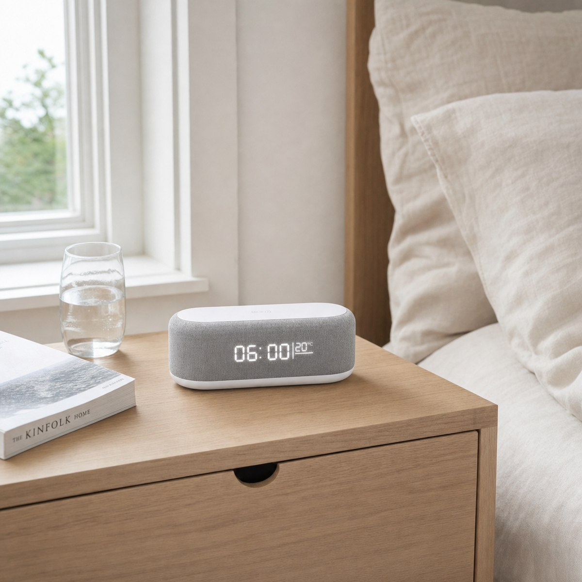 Alarm Clock Wireless Charging Digital Display