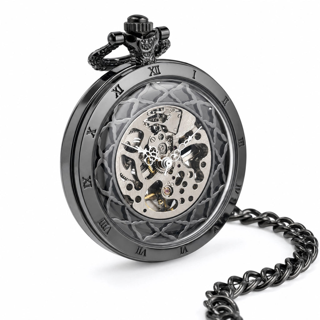 Skeleton Mechanical Pocket Watch