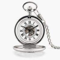 Pocket Watch Open Face Skeleton Dial