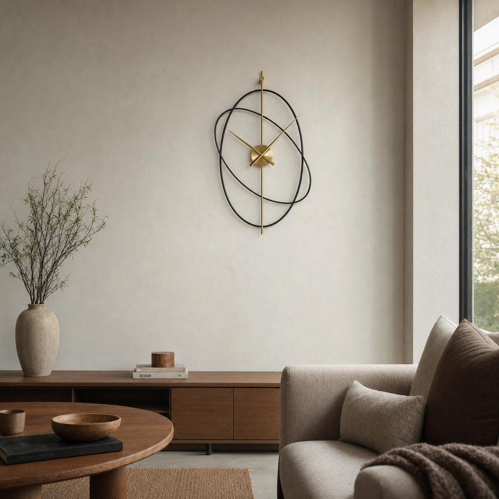 Modern Rings Design Wall Clock Silent