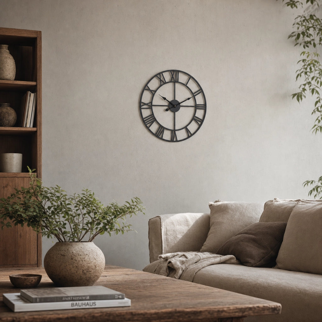 Large Skeleton Roman Wall Clock