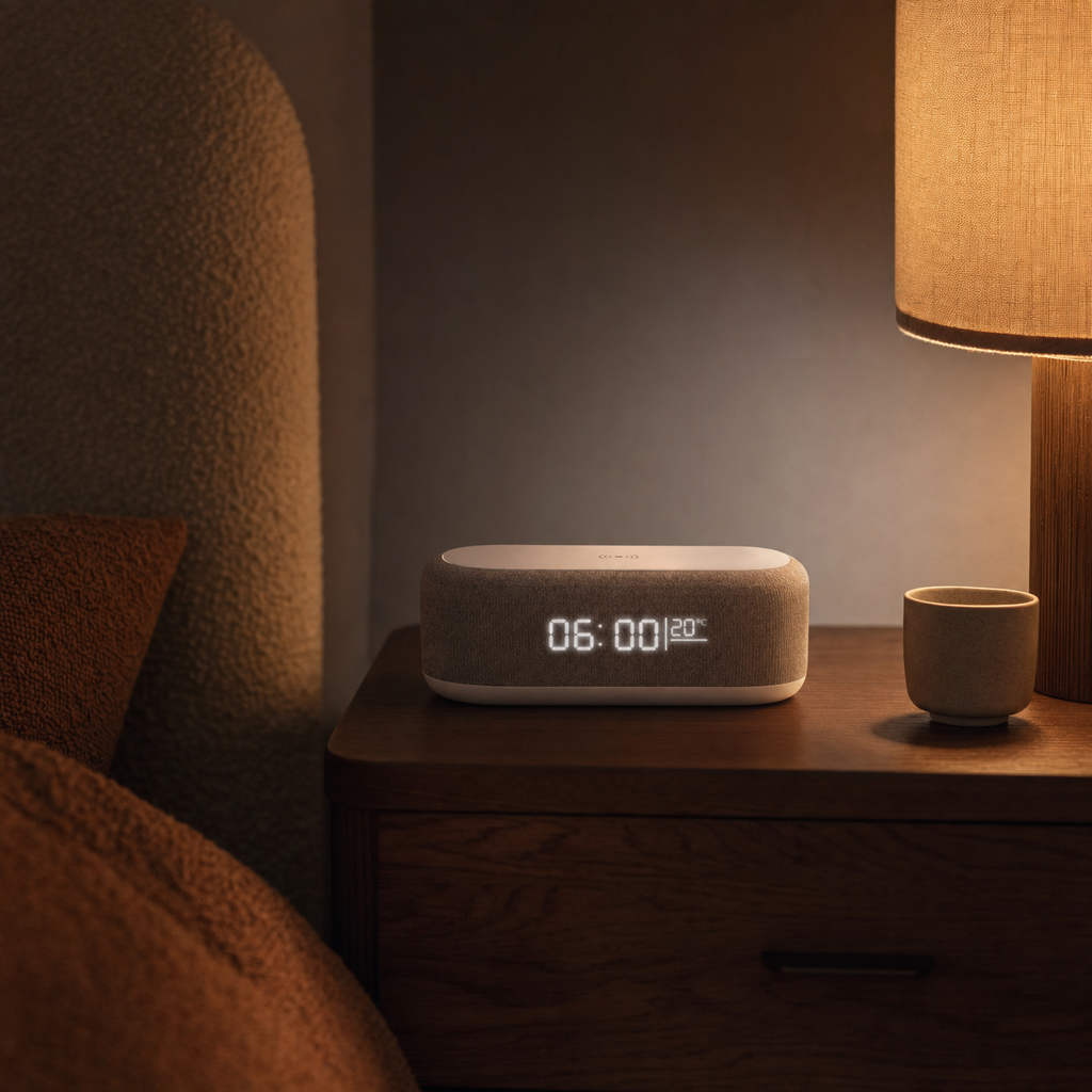 Alarm Clock Wireless Charging Digital Display