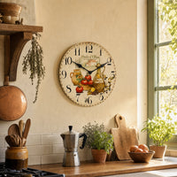 Wall Clock Provençal Style Silent Kitchen
