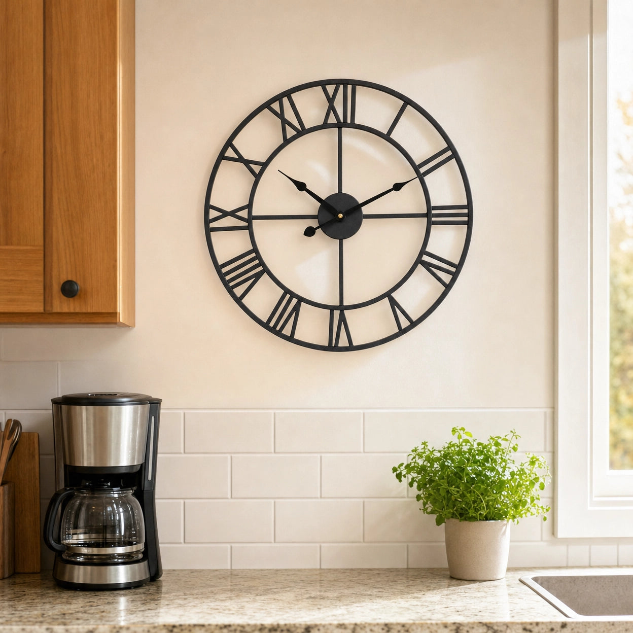 Large Skeleton Roman Wall Clock