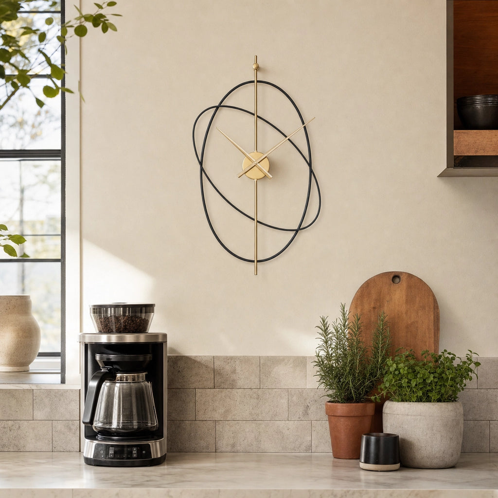 Modern Rings Design Wall Clock Silent