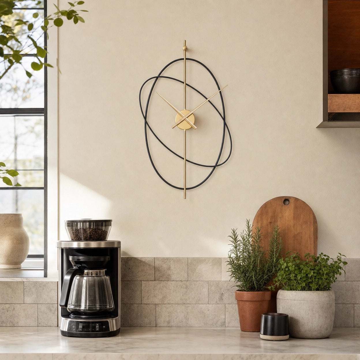 Modern Rings Design Wall Clock Silent
