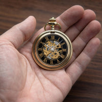 Vintage Skeleton Mechanical Pocket Watch