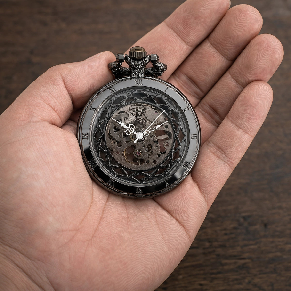 Skeleton Mechanical Pocket Watch