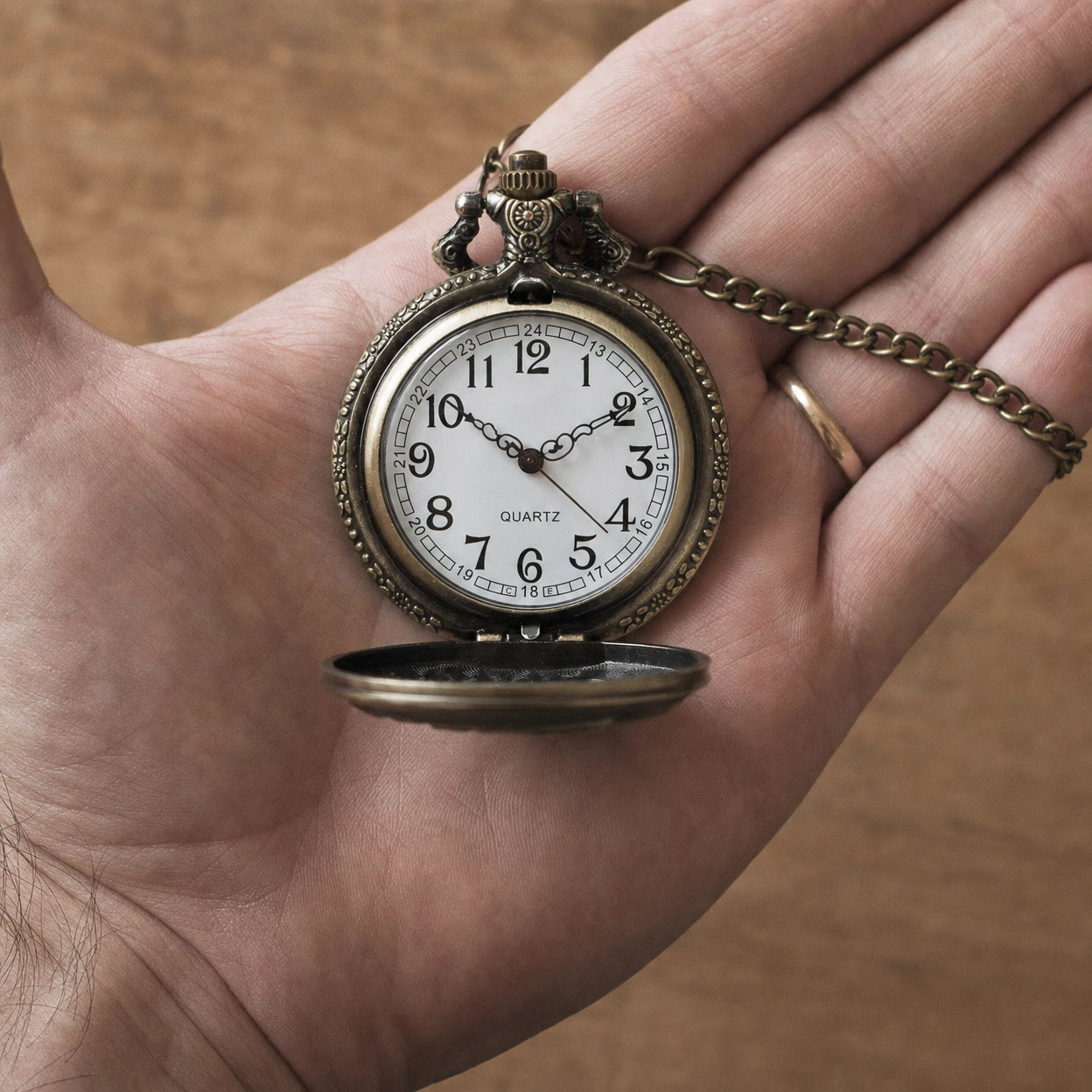 Vintage Engraved Pocket Watch For Men