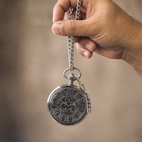 Pocket Watch Open Face Skeleton Dial