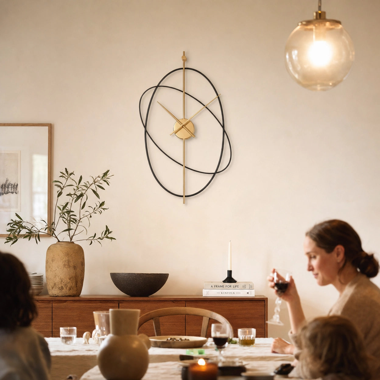 Modern Rings Design Wall Clock Silent