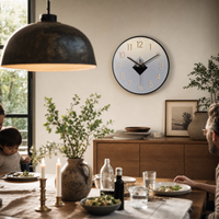 Wall Clock Raised Numbers Geometric Dial