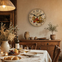 Wall Clock Provençal Style Silent Kitchen